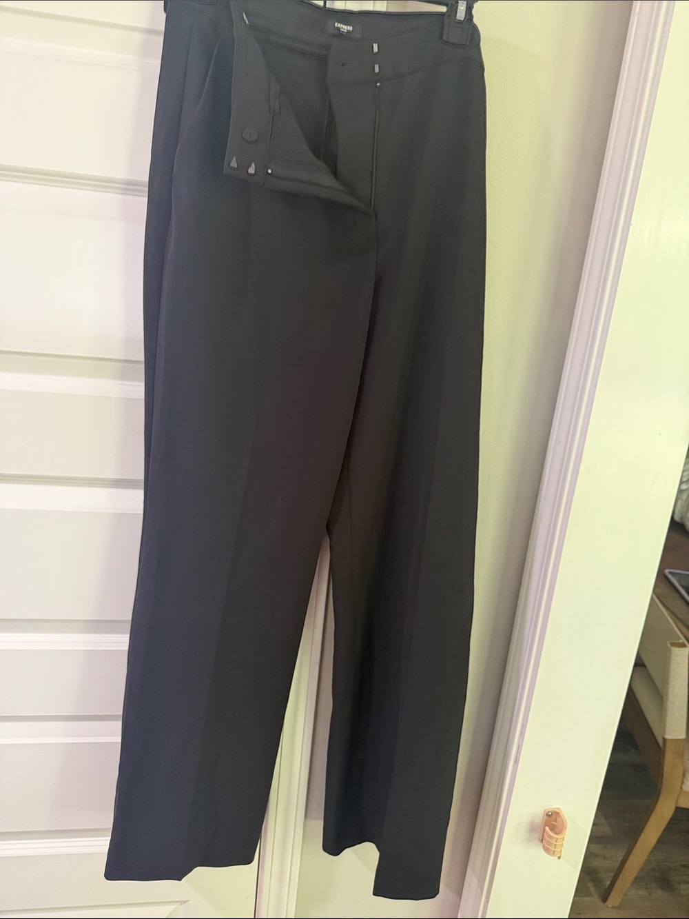 Express Black Women's Wide-Leg Dress Trousers